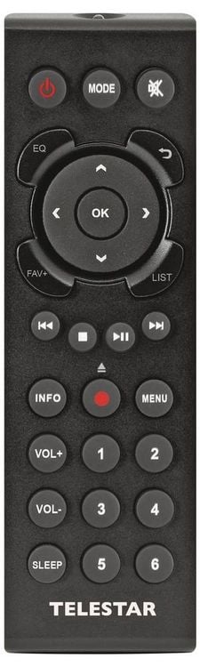 Produktbild: Telestar TOP 300 Schwarz Internet CD-Radio Internet, DAB+, UKW USB, WLAN, Internetradio, DAB+, CD, Bluetooth&reg;, AUX Inkl. Fernbedienung Schwarz