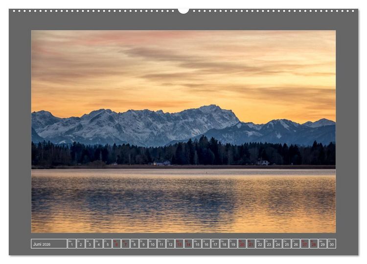 Produktbild: Impressionen vom Starnberger See II (hochwertiger Premium Wandkalender 2026 DIN A2 quer), Kunstdruck in Hochglanz