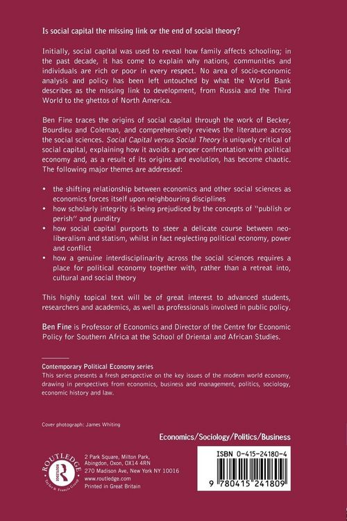 Produktbild: Social Capital Versus Social Theory
