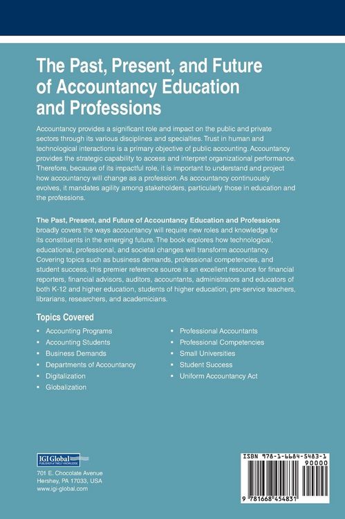Produktbild: The Past, Present, and Future of Accountancy Education and Professions