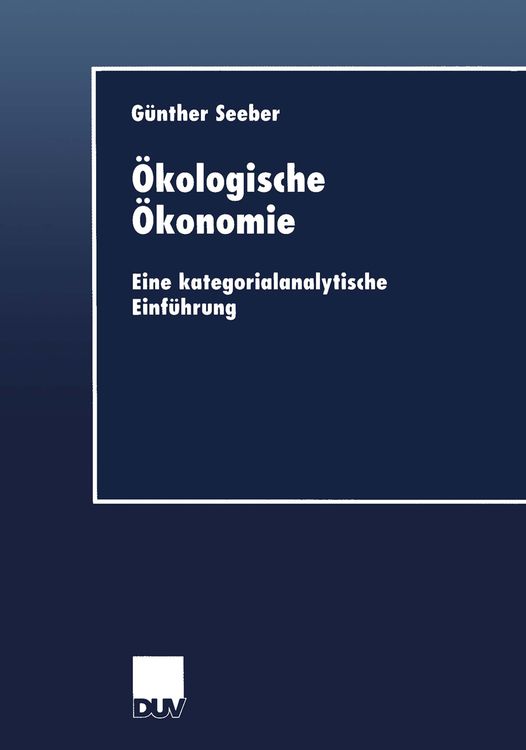 Produktbild: &Ouml;kologische &Ouml;konomie