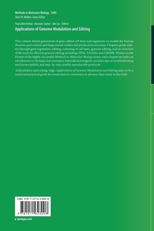 Produktbild: Applications of Genome Modulation and Editing