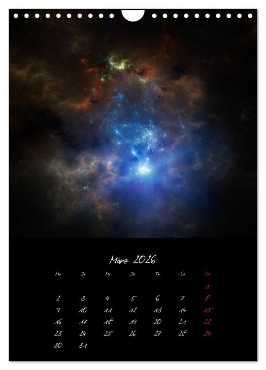 Produktbild: Die gro&szlig;e Reise in dem Universum (Wandkalender 2026 DIN A4 hoch), CALVENDO Monatskalender