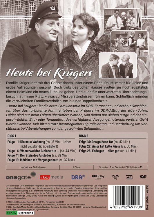 Produktbild: Heute bei Kr&uuml;gers (DDR TV-Archiv) [2 DVDs]
