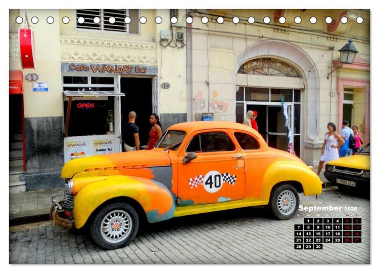 Produktbild: Chevy 1940-1941 - Mit 80 plus unterwegs in Kuba (Tischkalender 2026 DIN A5 quer), CALVENDO Monatskalender