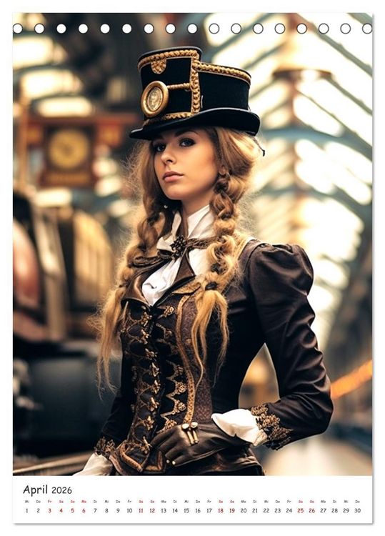 Produktbild: Voll unter Dampf: Steampunker (Tischkalender 2026 DIN A5 hoch), CALVENDO Monatskalender
