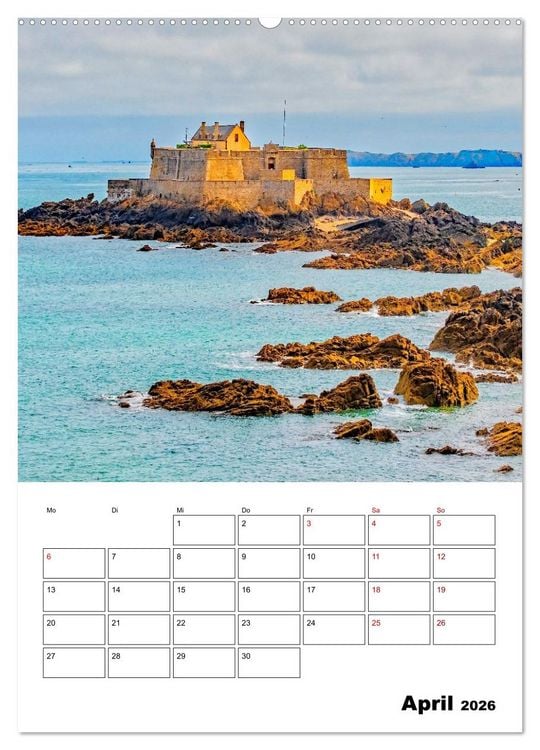 Produktbild: Saint Malo - Reiseplaner (hochwertiger Premium Wandkalender 2026 DIN A2 hoch), Kunstdruck in Hochglanz
