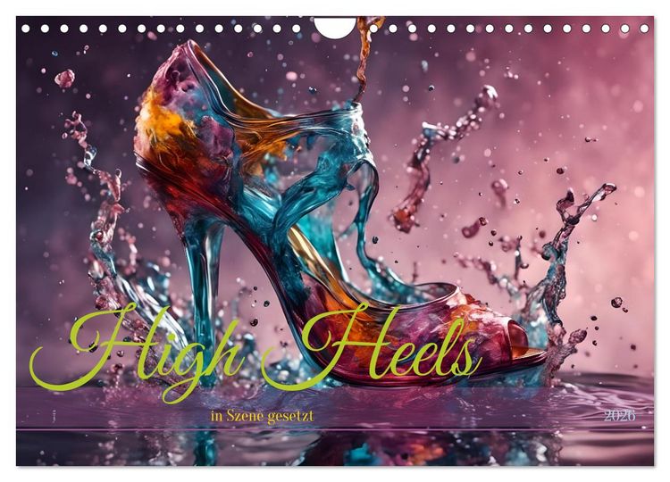Produktbild: High Heels in Szene gesetzt (Wandkalender 2026 DIN A4 quer), CALVENDO Monatskalender