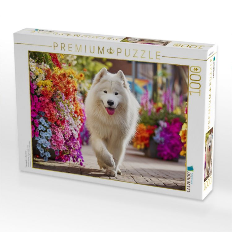 Produktbild: CALVENDO Puzzle Samojede im Sommer | 1000 Teile Lege-Gr&ouml;&szlig;e 64x48cm Foto-Puzzle f&uuml;r gl&uuml;ckliche Stunden