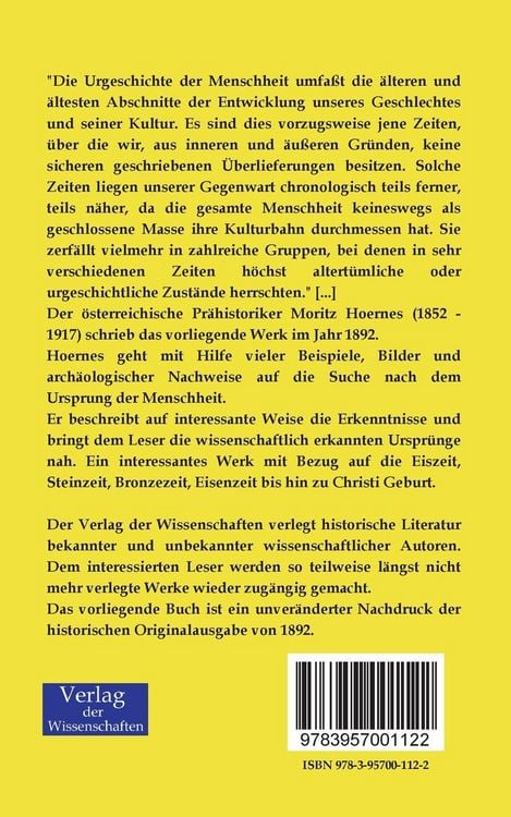 Produktbild: Urgeschichte der Menschheit