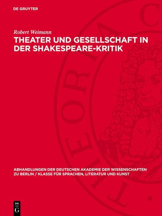 Produktbild: Theater und Gesellschaft in der Shakespeare-Kritik