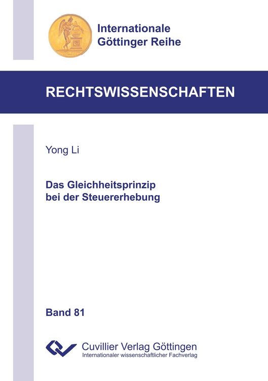 Produktbild: Das Gleichheitsprinzip bei der Steuererhebung