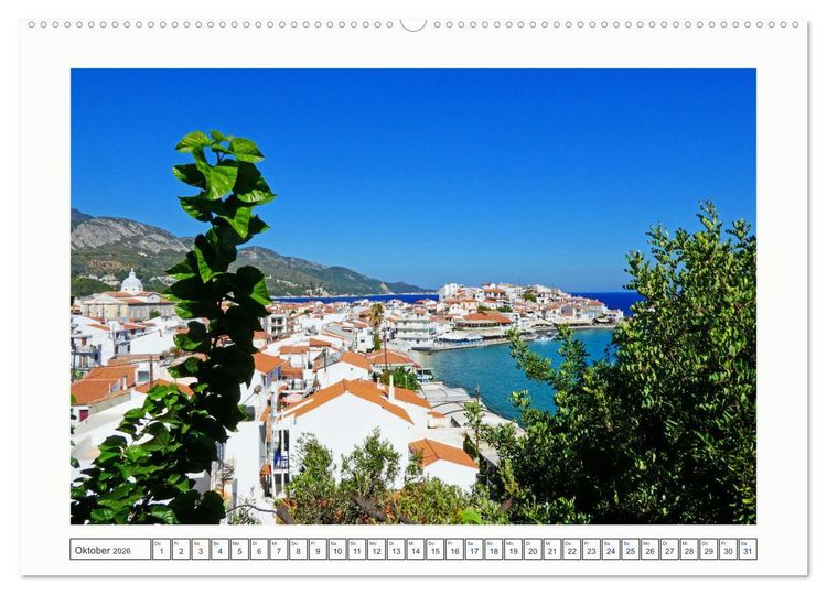 Produktbild: Samos - gr&uuml;ne Perle in der &Auml;g&auml;is (hochwertiger Premium Wandkalender 2026 DIN A2 quer), Kunstdruck in Hochglanz