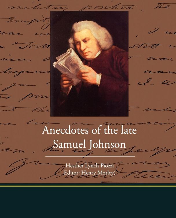 Produktbild: Anecdotes of the late Samuel Johnson