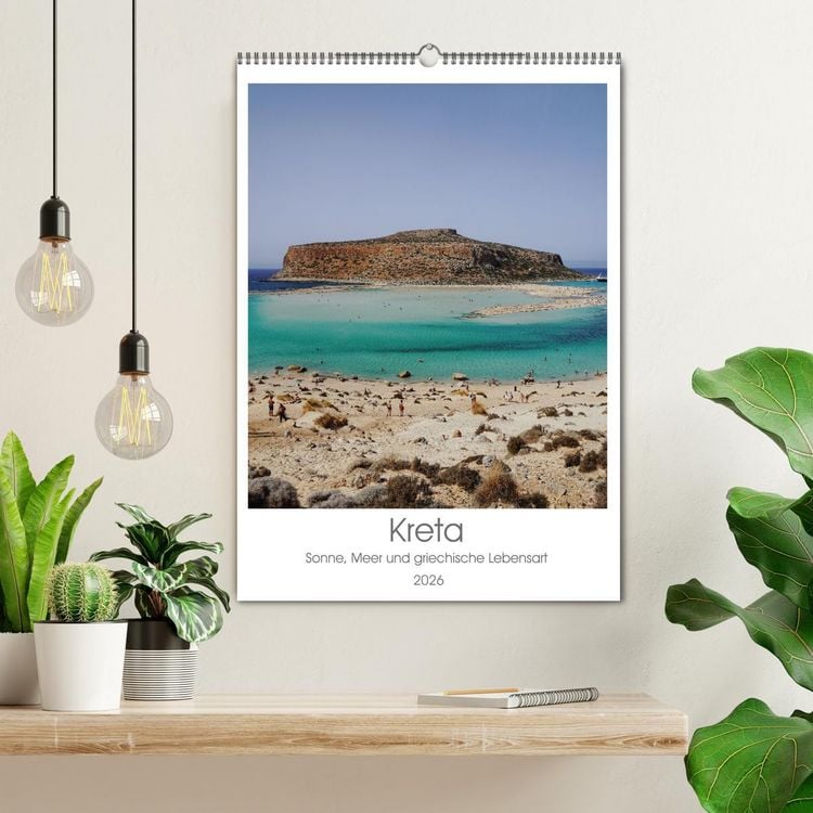 Produktbild: Kreta - Sonne, Meer und griechische Lebensart (Wandkalender 2026 DIN A2 hoch), CALVENDO Monatskalender