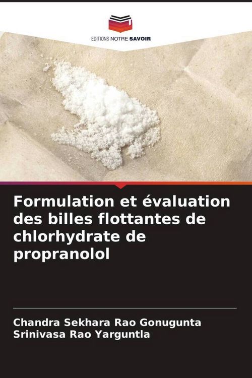 Produktbild: Formulation et &eacute;valuation des billes flottantes de chlorhydrate de propranolol