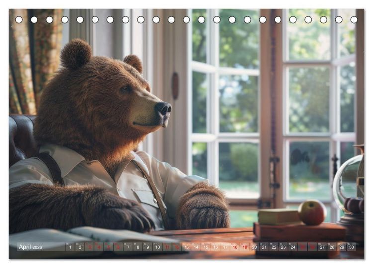 Produktbild: B&auml;ren im B&uuml;ro (Tischkalender 2026 DIN A5 quer), CALVENDO Monatskalender