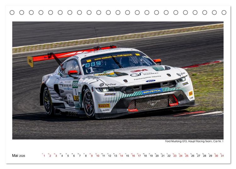 Produktbild: Wilde Mustangs am N&uuml;rburgring (Tischkalender 2026 DIN A5 quer), CALVENDO Monatskalender