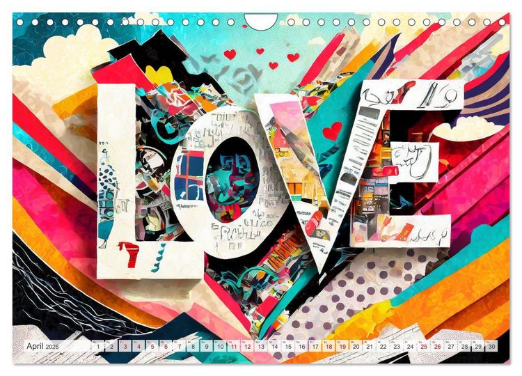 Produktbild: Ein ganzes Jahr voller Liebe (Wandkalender 2026 DIN A4 quer), CALVENDO Monatskalender