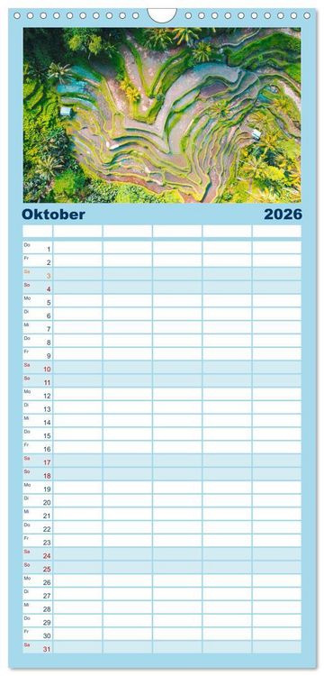 Produktbild: Familienplaner 2026 - Indonesien - Ein atemberaubender Inselstaat. mit 5 Spalten (Wandkalender, 21 x 45 cm) CALVENDO