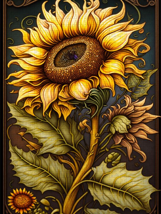 Produktbild: CALVENDO Puzzle Sonnenblume | 1000 Teile Lege-Gr&ouml;&szlig;e 64x48cm Foto-Puzzle f&uuml;r gl&uuml;ckliche Stunden