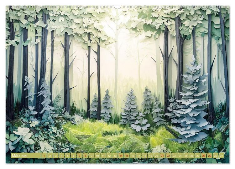 Produktbild: Kunstvolle Horizonte (hochwertiger Premium Wandkalender 2026 DIN A2 quer), Kunstdruck in Hochglanz