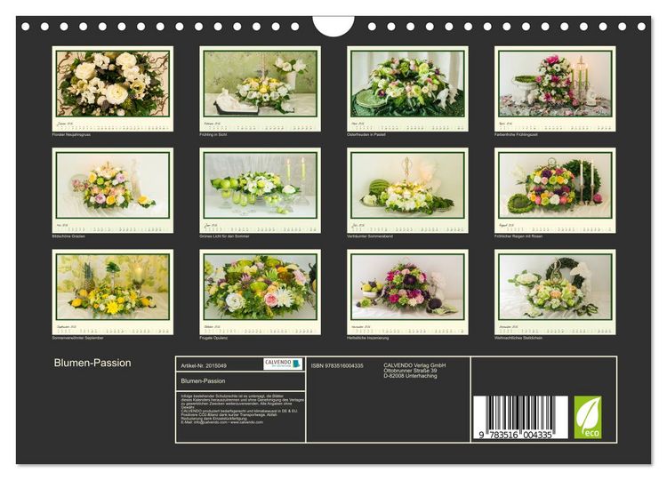 Produktbild: Blumen-Passion (Wandkalender 2026 DIN A4 quer), CALVENDO Monatskalender