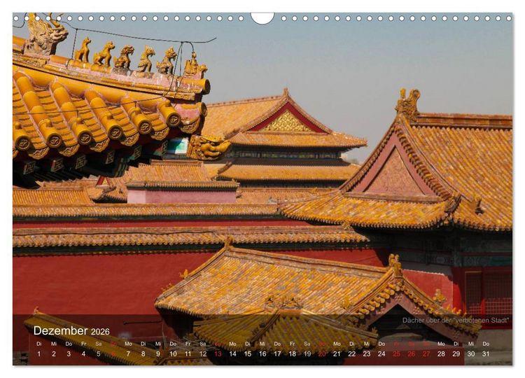 Produktbild: Erlebe China (Wandkalender 2026 DIN A3 quer), CALVENDO Monatskalender