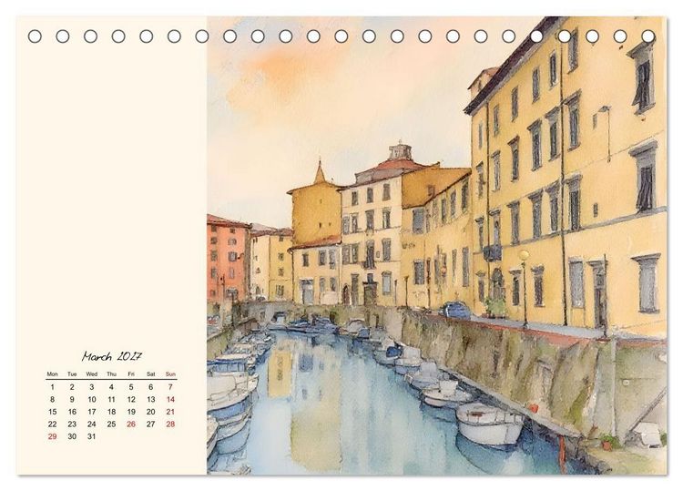 Produktbild: Round trip through Tuscany (Desk Calendar 2027 DIN A5 landscape), CALVENDO 12 Month DeskCalendar