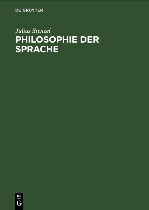 Produktbild: Philosophie der Sprache
