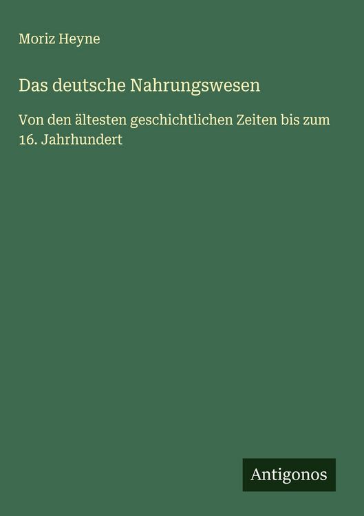 Produktbild: Das deutsche Nahrungswesen