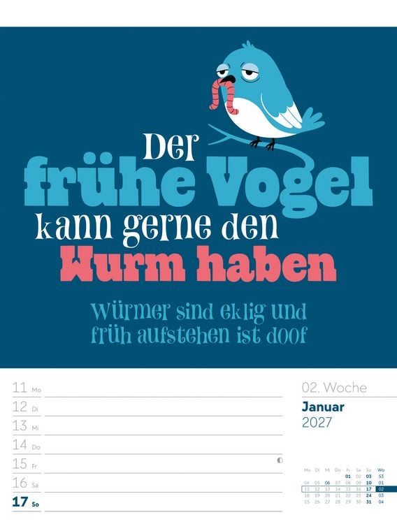 Produktbild: Klartext Spr&uuml;chekalender Wochenplaner 2027
