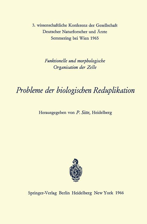 Produktbild: Probleme der biologischen Reduplikation
