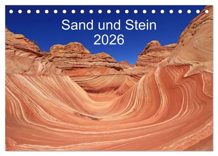 Produktbild: Sand und Stein 2026 (Tischkalender 2026 DIN A5 quer), CALVENDO Monatskalender