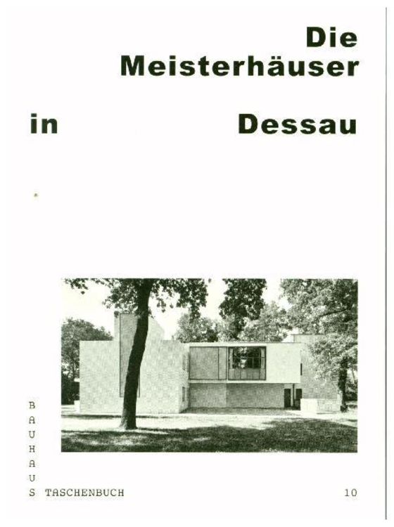 Produktbild: Bauhaus Taschenbuch Nr. 10. Meisterh&auml;user in Dessau