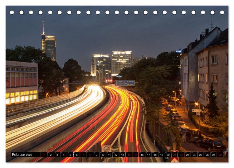 Produktbild: Essen bei Nacht (Tischkalender 2026 DIN A5 quer), CALVENDO Monatskalender