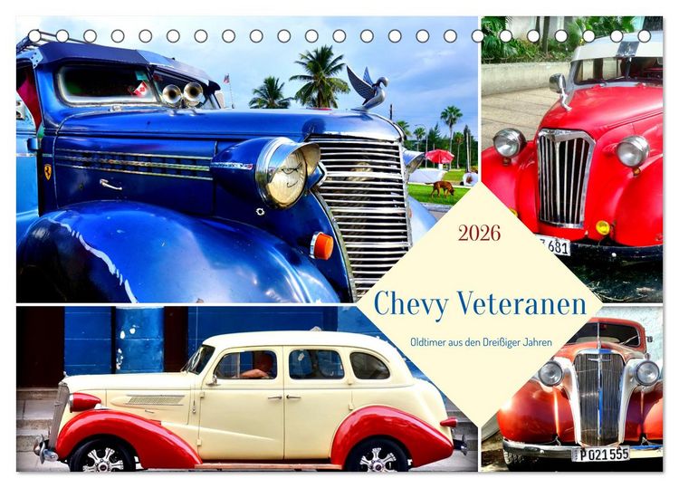 Produktbild: Chevy Veteranen - Oldtimer aus den Drei&szlig;iger Jahren (Tischkalender 2026 DIN A5 quer), CALVENDO Monatskalender