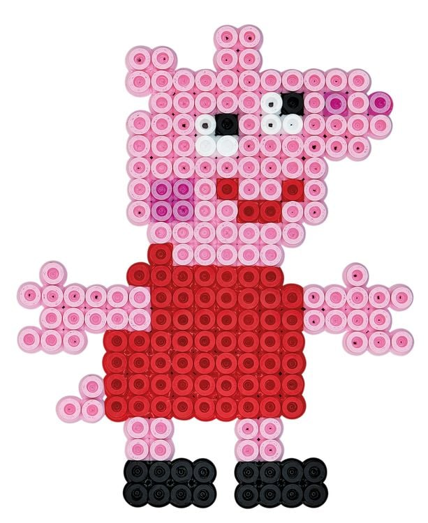 Hama 7965 - Kleine Geschenkpackung Peppa Pig, Bügelperlen midi, 2000 Stück