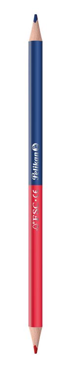 Produktbild: Pelikan Silbentrennstift, Buntstifte Rot+Blau, d&uuml;nn, dreieckig, 1 St&uuml;ck