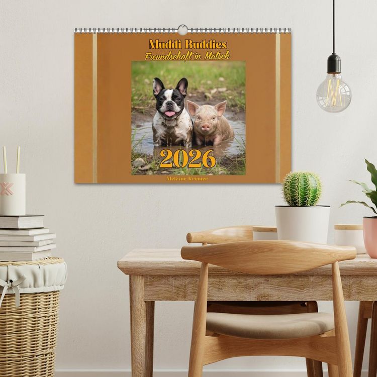Produktbild: Muddi Buddies &ndash; Freundschaft im Matsch (Wandkalender 2026 DIN A3 quer), CALVENDO Monatskalender