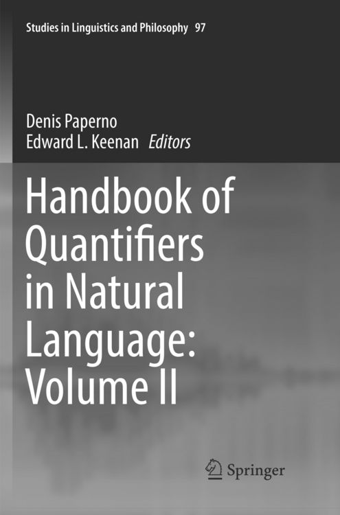 Produktbild: Handbook of Quantifiers in Natural Language: Volume II