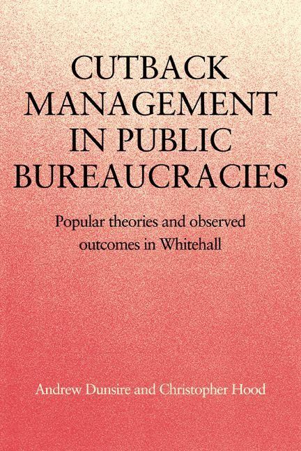 Produktbild: Cutback Management in Public Bureaucracies