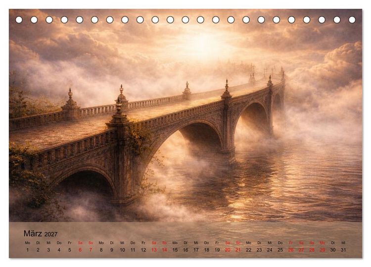 Produktbild: Wo Träume schweben (Tischkalender 2027 DIN A5 quer), CALVENDO Monatskalender