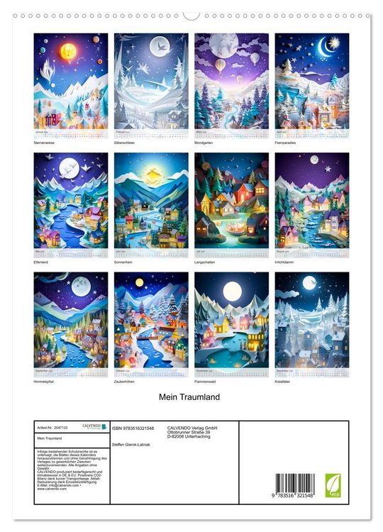 Produktbild: Mein Traumland (hochwertiger Premium Wandkalender 2026 DIN A2 hoch), Kunstdruck in Hochglanz