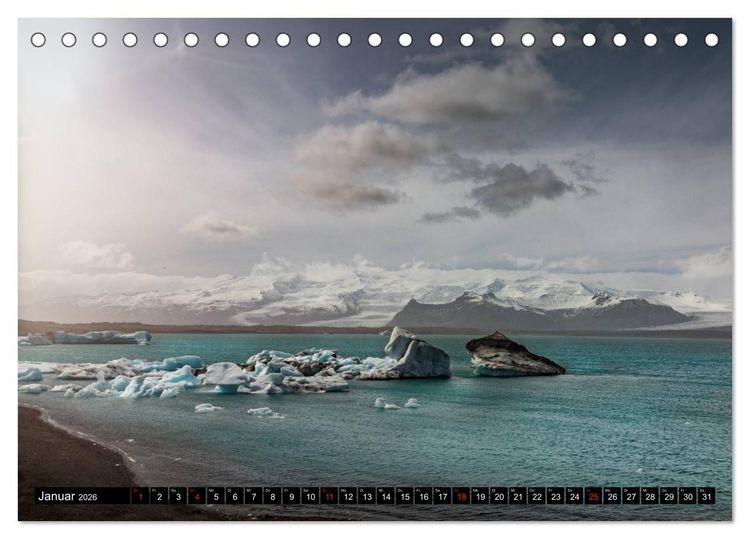 Produktbild: Island. Ein Land f&uuml;r Entdecker und Abenteurer. (Tischkalender 2026 DIN A5 quer), CALVENDO Monatskalender