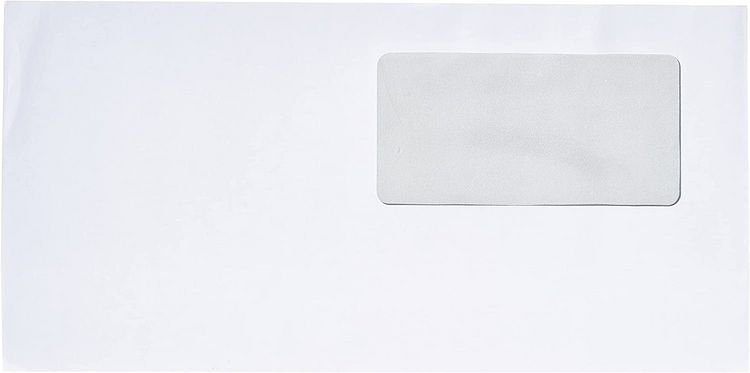 Produktbild: Herlitz Briefumschlag DIN lang selbstklebend mit Fenster wei&szlig; 100er Set