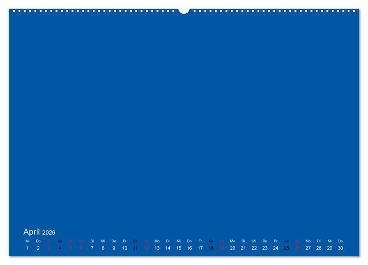 Produktbild: Bastelkalender - Blau (Wandkalender 2026 DIN A2 quer), CALVENDO Monatskalender