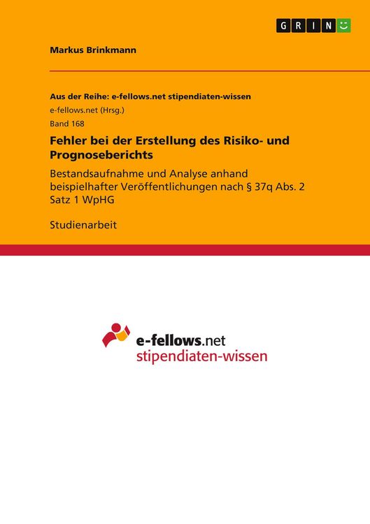 Produktbild: Fehler bei der Erstellung des Risiko- und Prognoseberichts