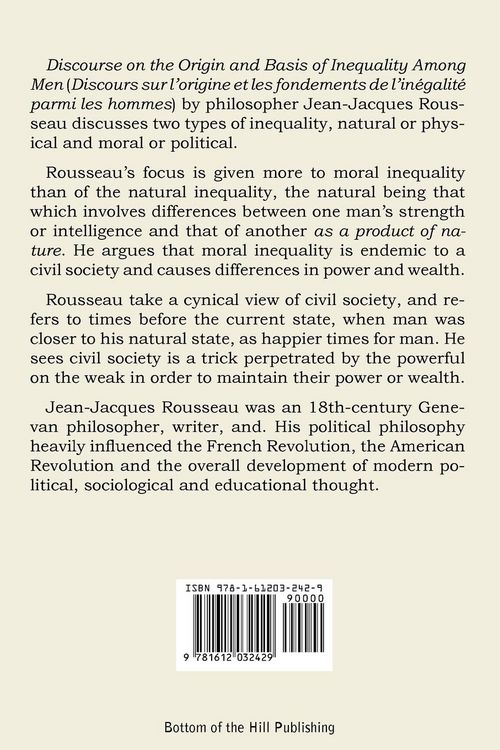 Produktbild: A Discourse Upon the Origin and the Foundation of the Inequality Among Mankind