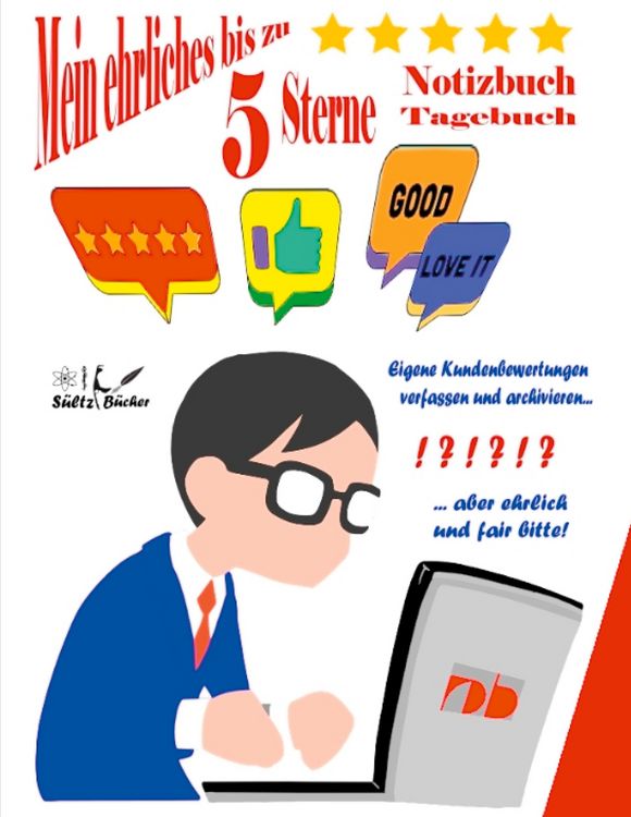 Produktbild: Mein ehrliches bis zu 5 Sterne Notizbuch Tagebuch